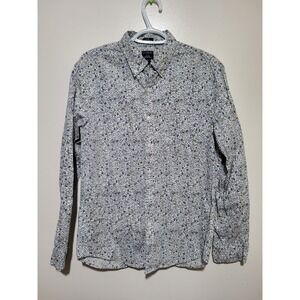 J.Crew Flex Washed Shirt Mens Medium Slim Untucked Floral Ditsy Print